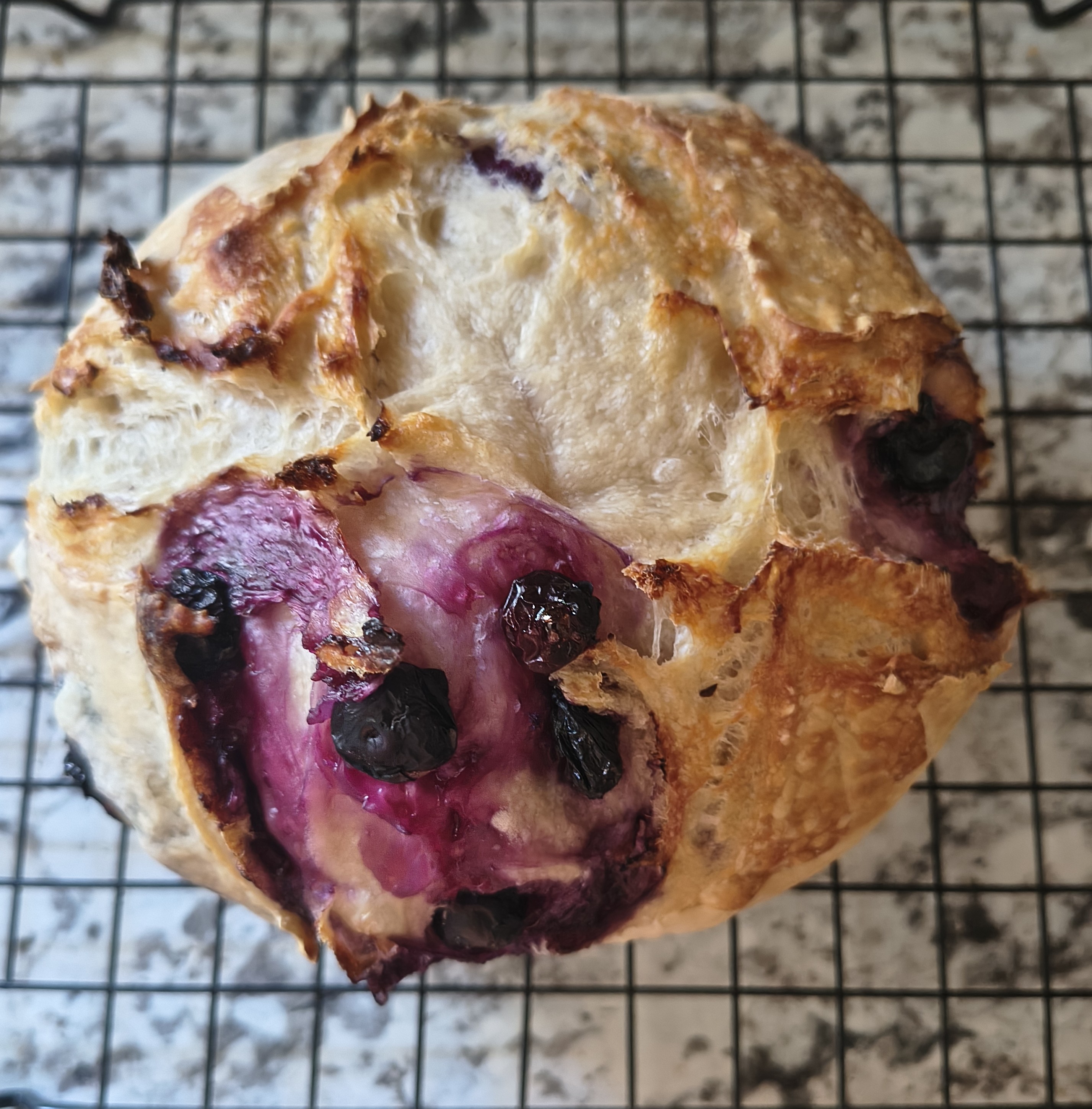 Blueberry lemon Sourdough loaf