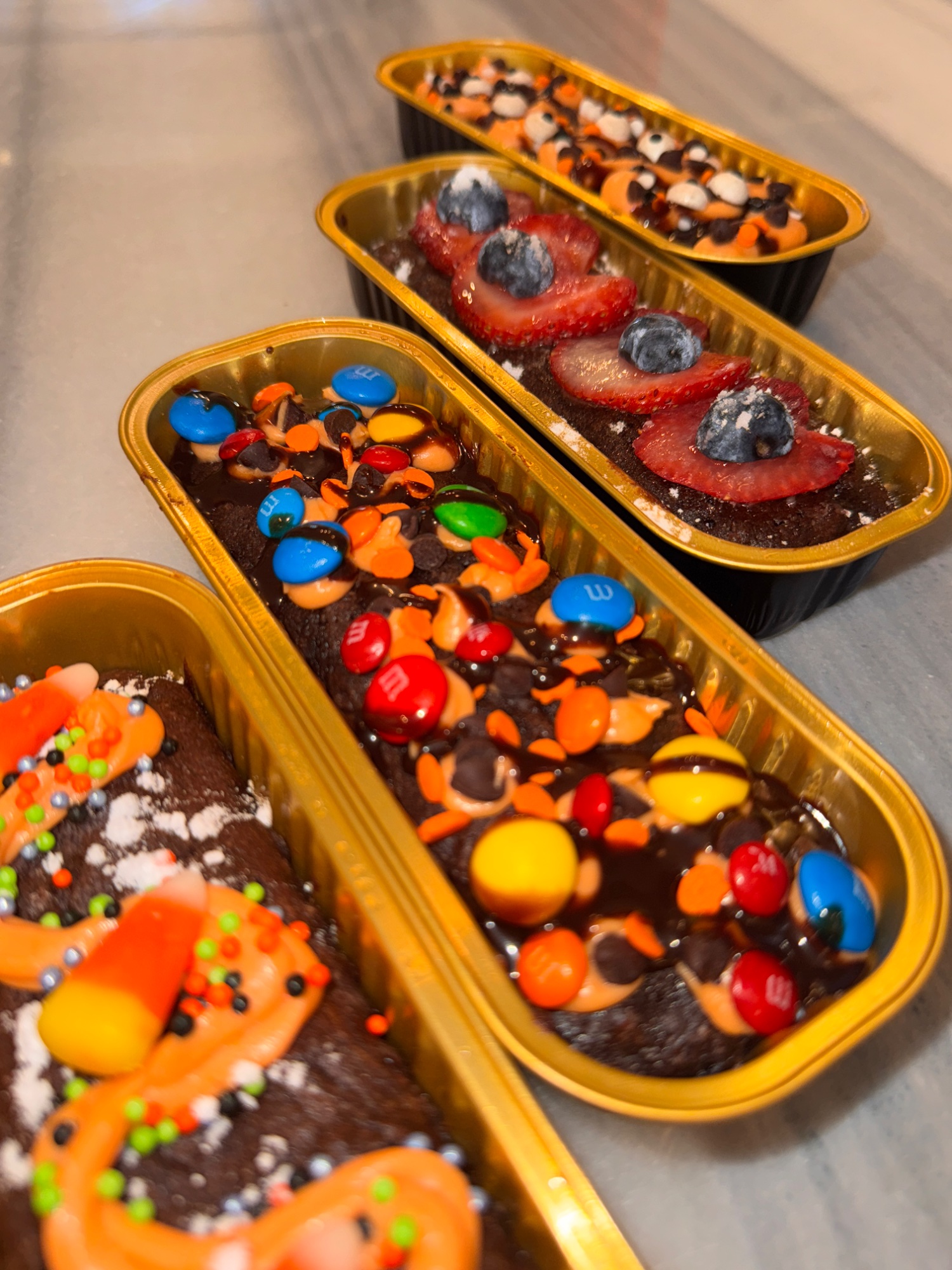 Fudgy brownie flight