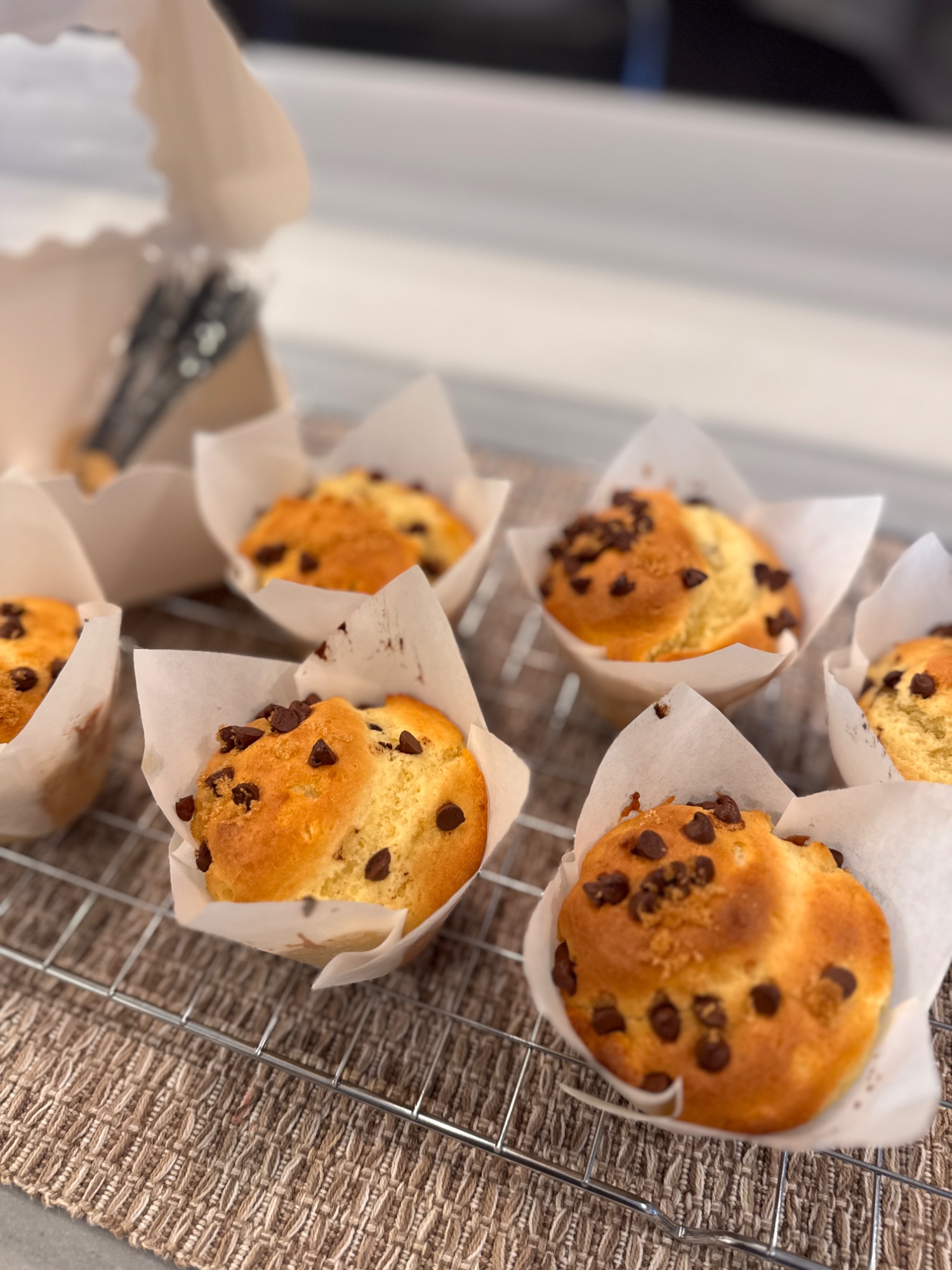 Brown sugar chocolate chip muffins